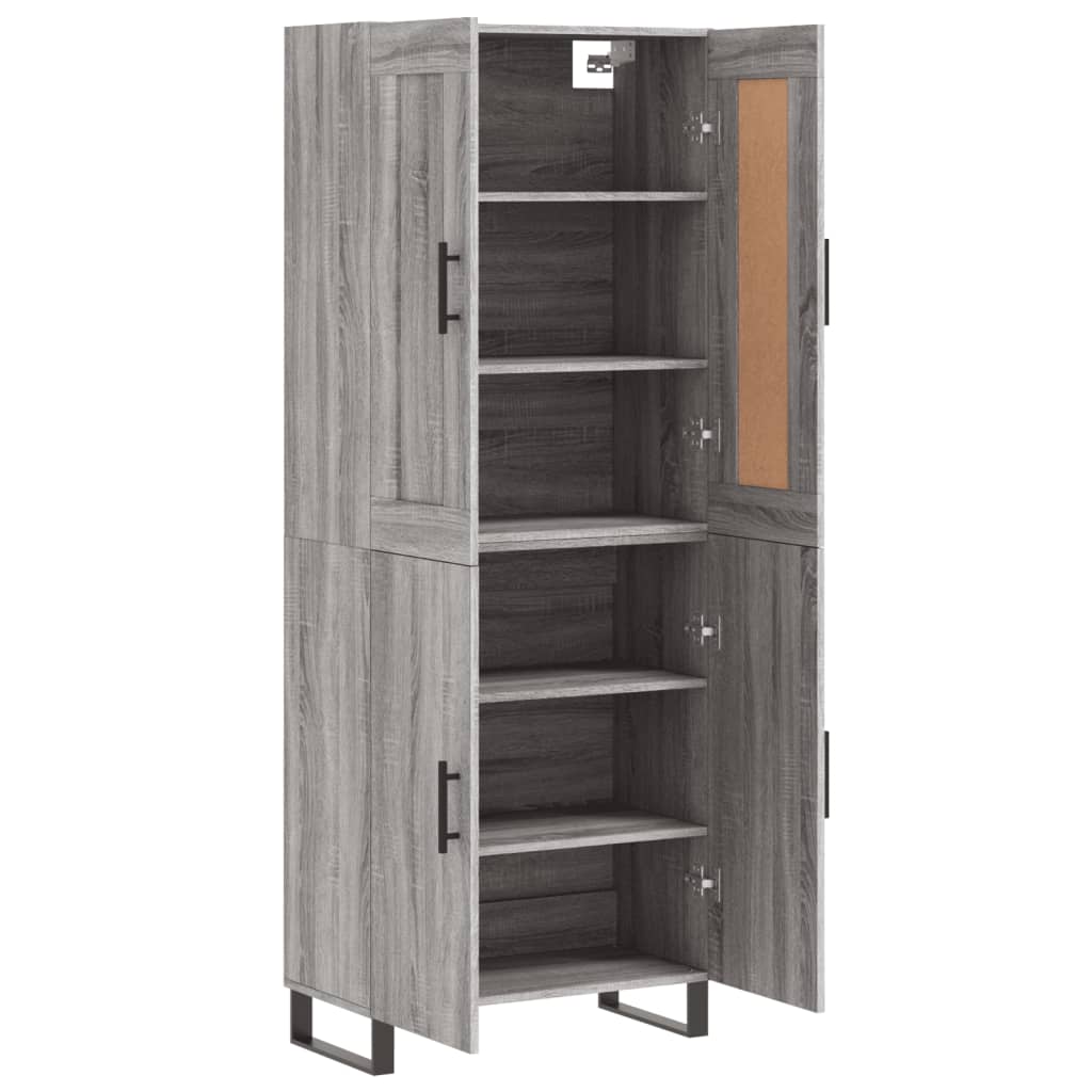 Image Buffet haut Sonoma gris 69,5x34x180 cm Bois d'ingénierie | Xios Store SNC vidaXL Xios Store SNC