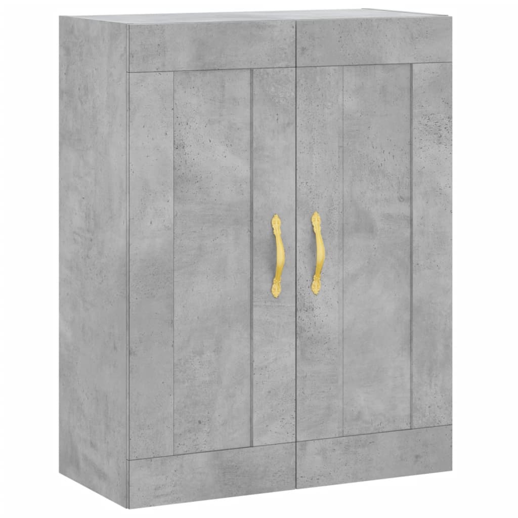 Image Buffet haut Gris béton 69,5x34x180 cm Bois d'ingénierie | Xios Store SNC vidaXL Xios Store SNC