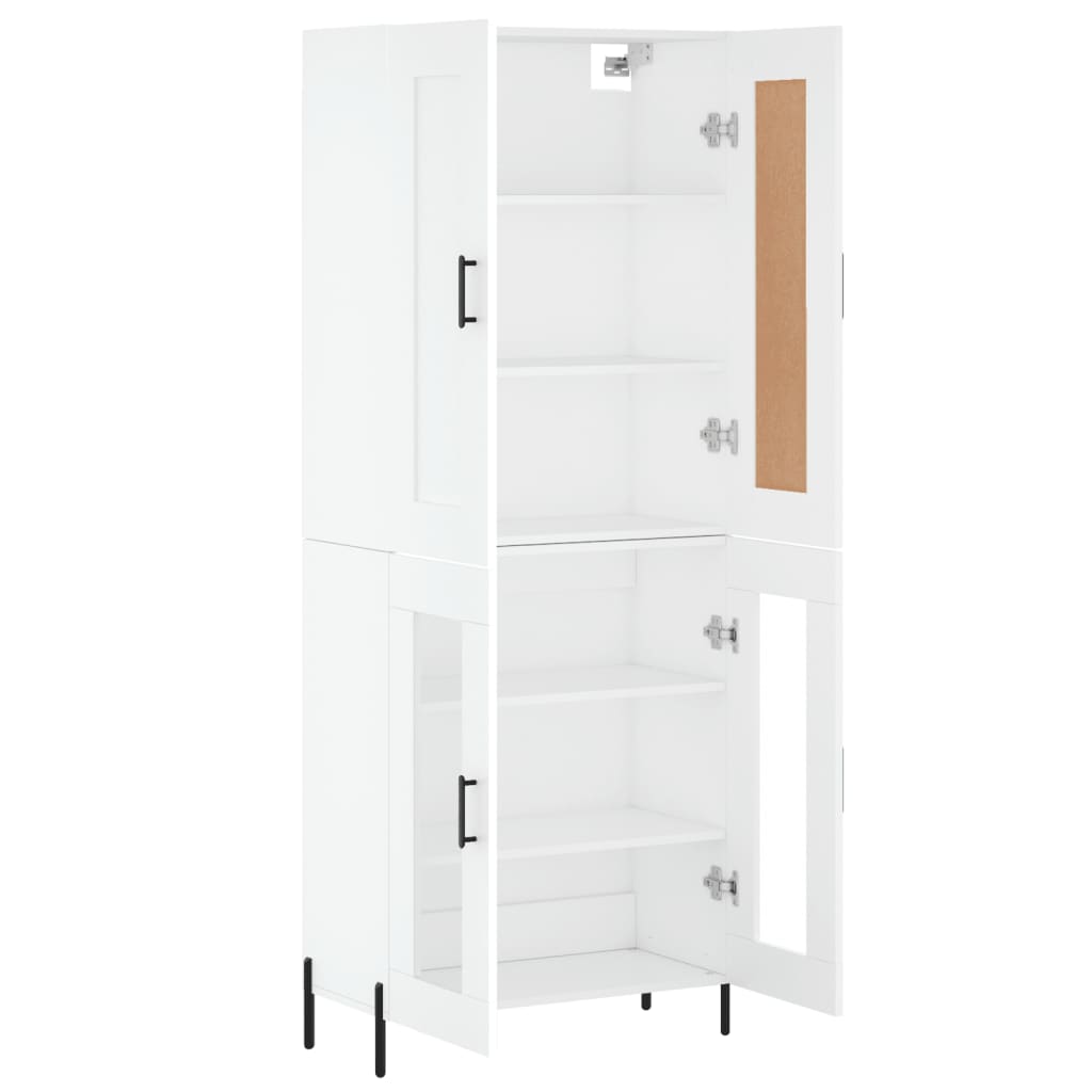 Image Buffet haut Blanc 69,5x34x180 cm Bois d'ingénierie | Xios Store SNC vidaXL Xios Store SNC