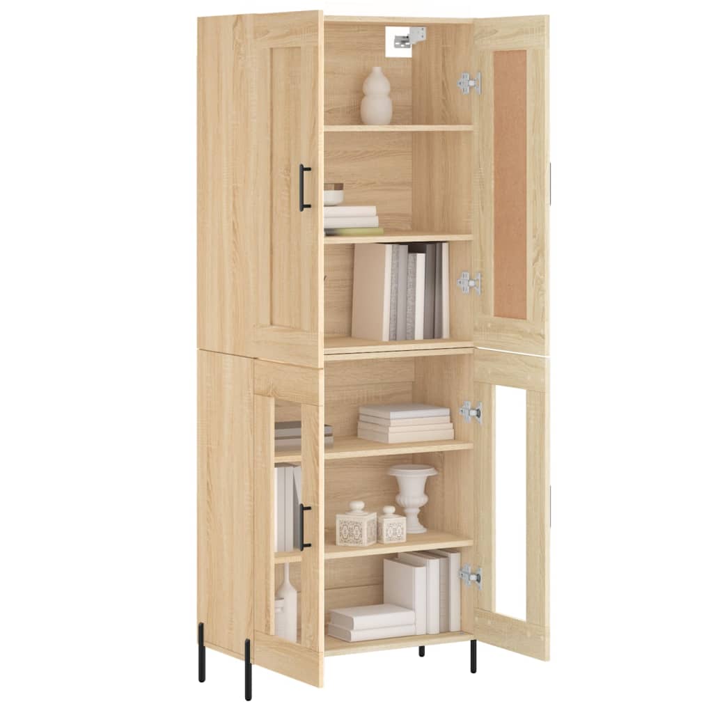 Image Buffet haut Chêne sonoma 69,5x34x180 cm Bois d'ingénierie | Xios Store SNC vidaXL Xios Store SNC