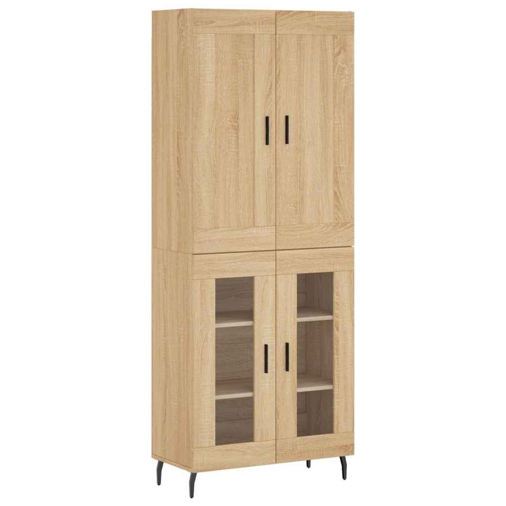 Image Buffet haut Chêne sonoma 69,5x34x180 cm Bois d'ingénierie | Xios Store SNC vidaXL Xios Store SNC