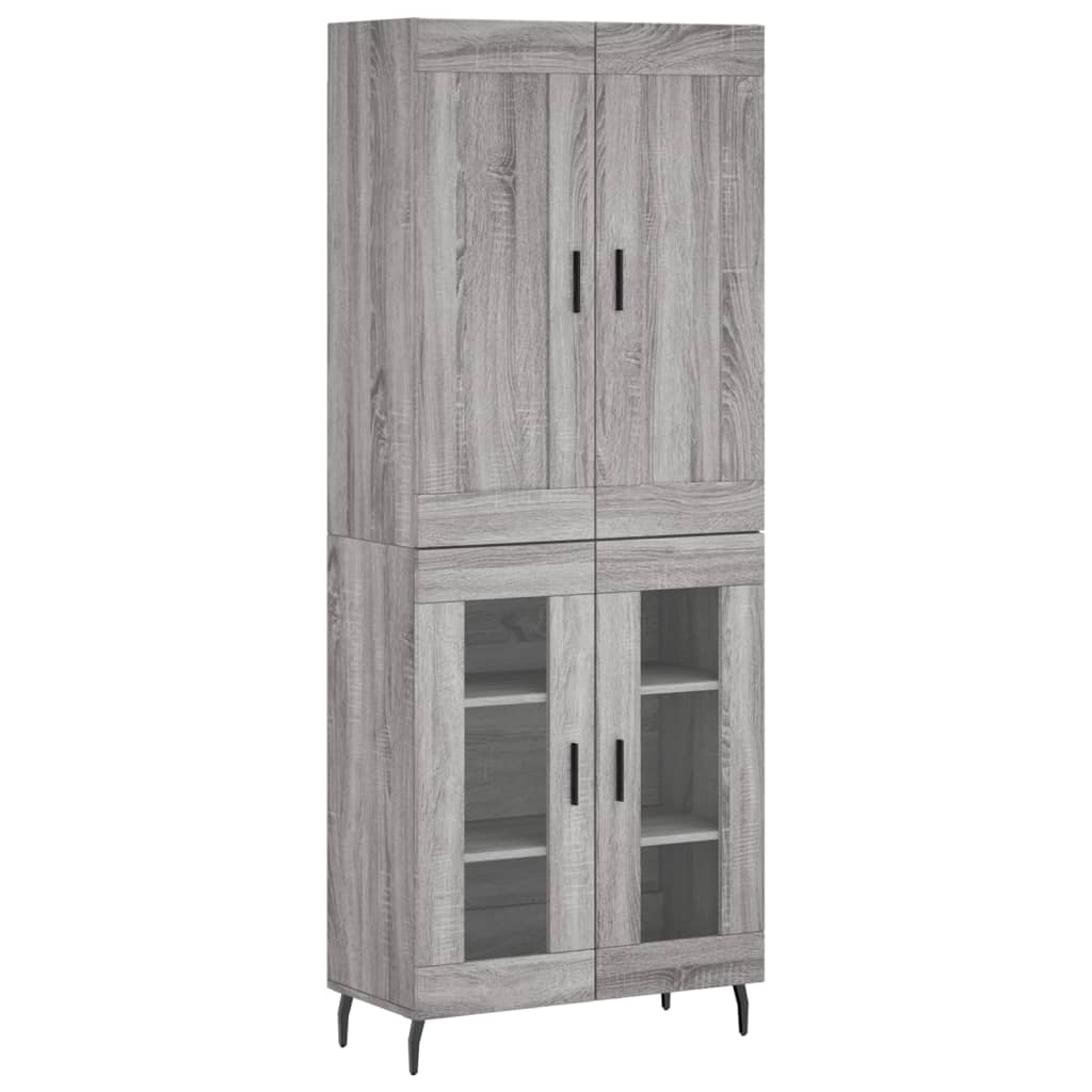 Image Buffet haut Sonoma gris 69,5x34x180 cm Bois d'ingénierie | Xios Store SNC vidaXL Xios Store SNC