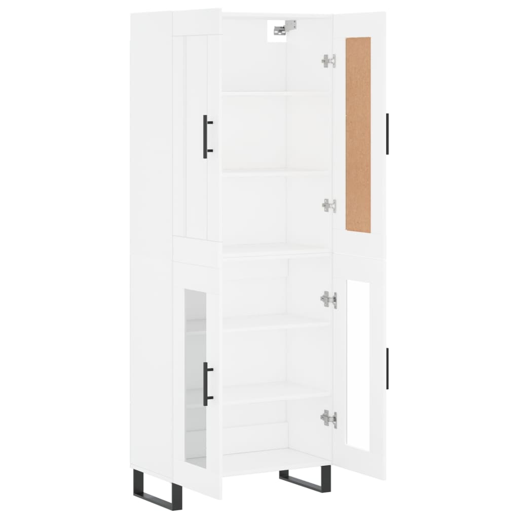 Image Buffet haut Blanc 69,5x34x180 cm Bois d'ingénierie | Xios Store SNC vidaXL Xios Store SNC