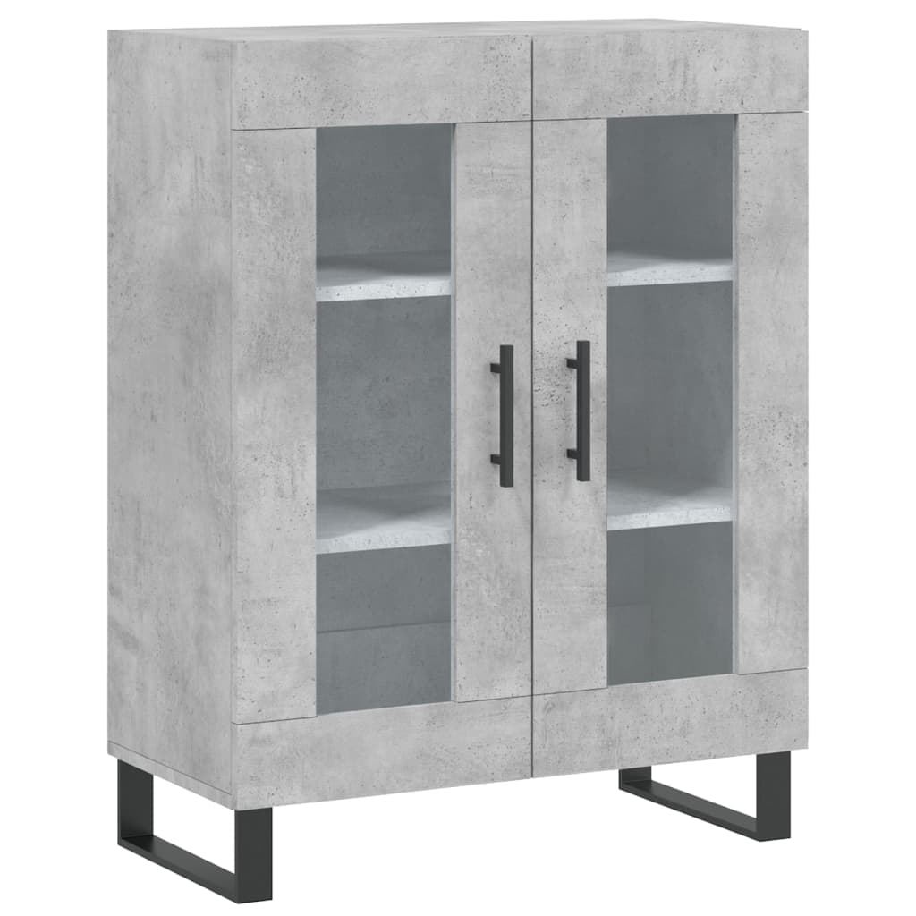 Image Buffet haut Gris béton 69,5x34x180 cm Bois d'ingénierie | Xios Store SNC vidaXL Xios Store SNC