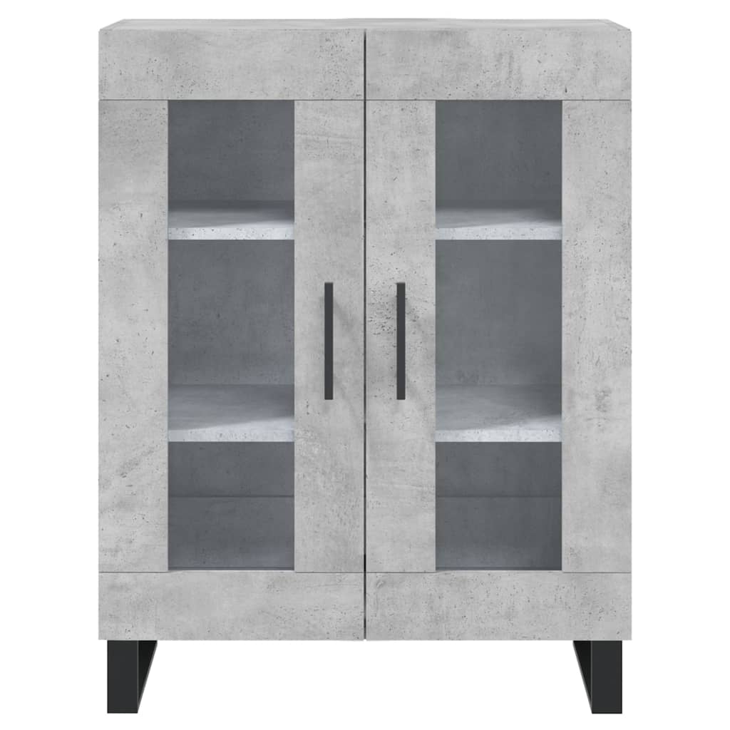 Image Buffet haut Gris béton 69,5x34x180 cm Bois d'ingénierie | Xios Store SNC vidaXL Xios Store SNC