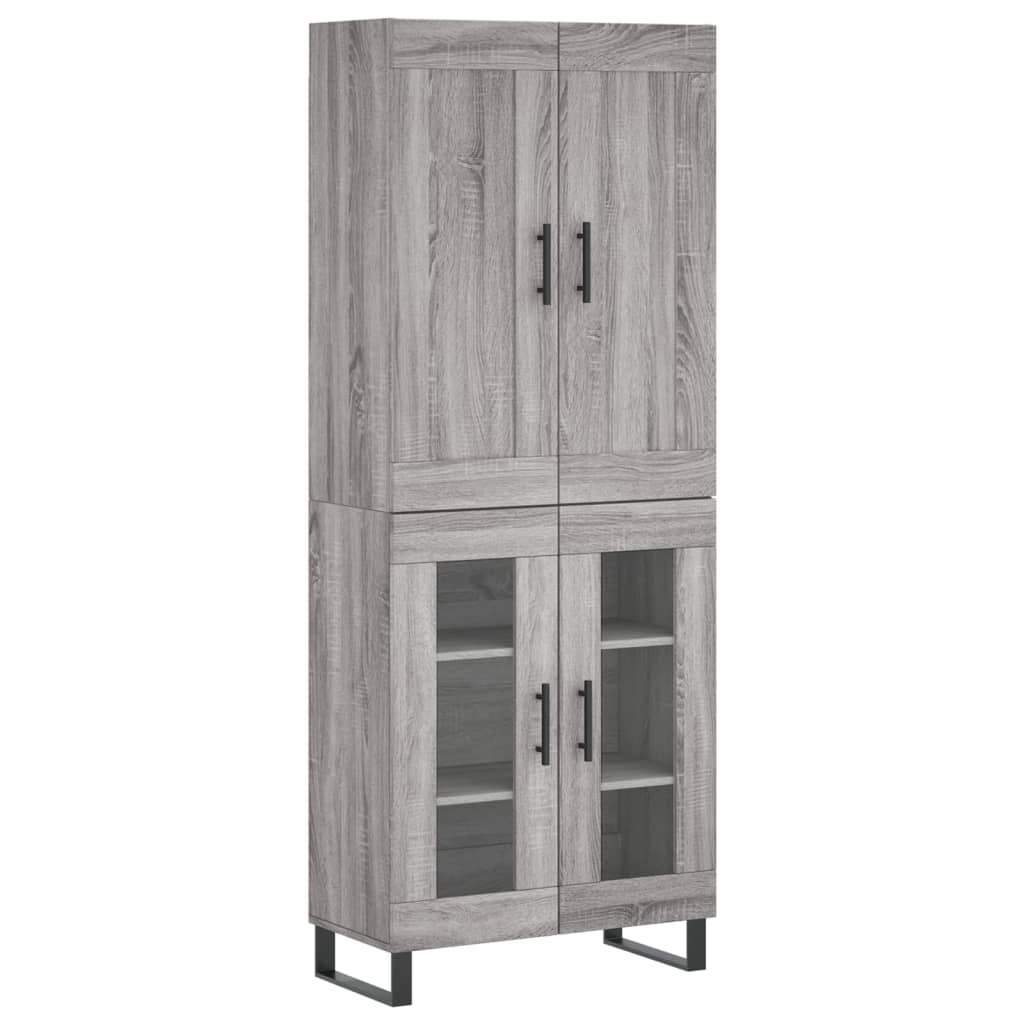 Image Buffet haut Sonoma gris 69,5x34x180 cm Bois d'ingénierie | Xios Store SNC vidaXL Xios Store SNC