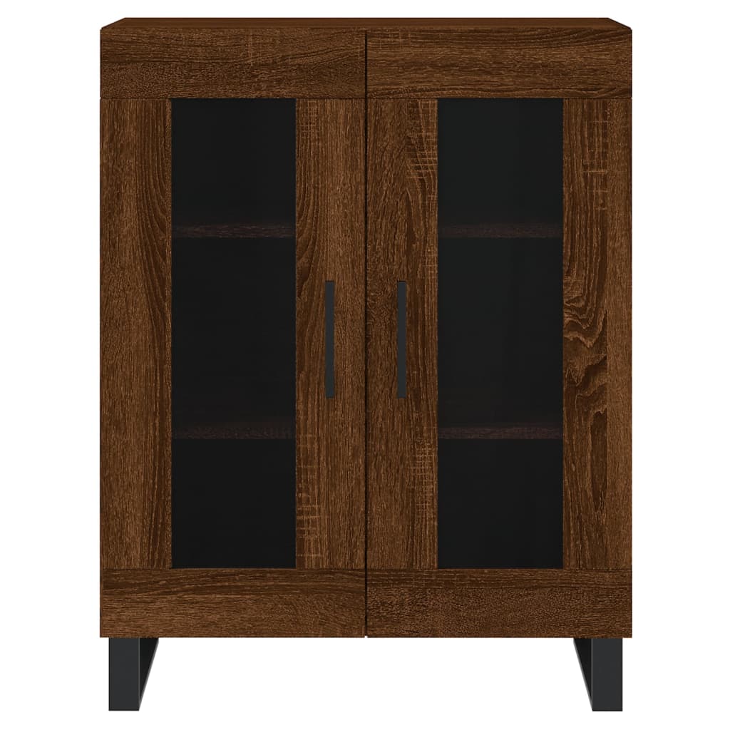 Image Buffet haut Chêne marron 69,5x34x180 cm Bois d'ingénierie | Xios Store SNC vidaXL Xios Store SNC