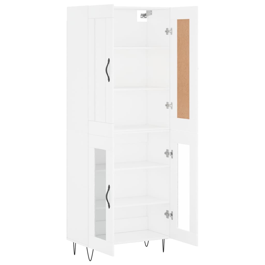 Image Buffet haut Blanc 69,5x34x180 cm Bois d'ingénierie | Xios Store SNC vidaXL Xios Store SNC