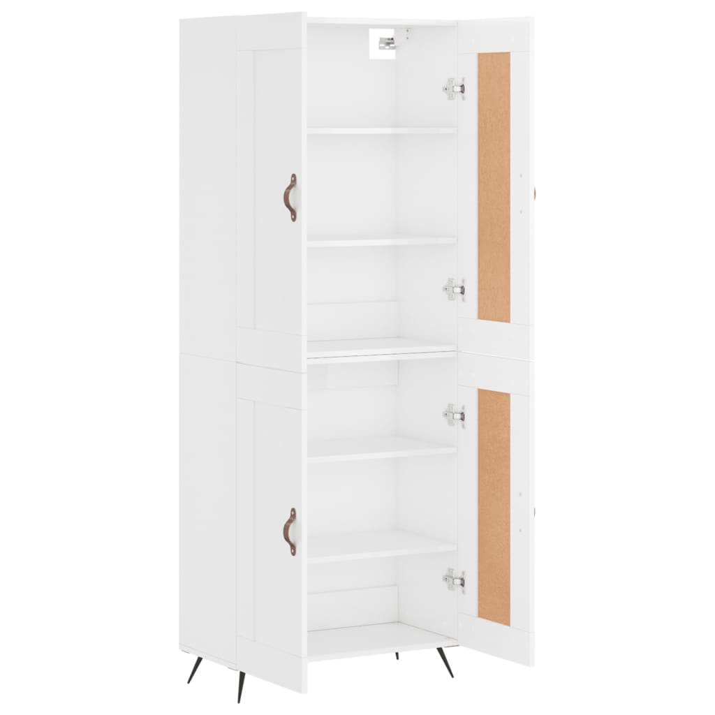 Image Buffet haut Blanc brillant 69,5x34x180 cm Bois d'ingénierie | Xios Store SNC vidaXL Xios Store SNC