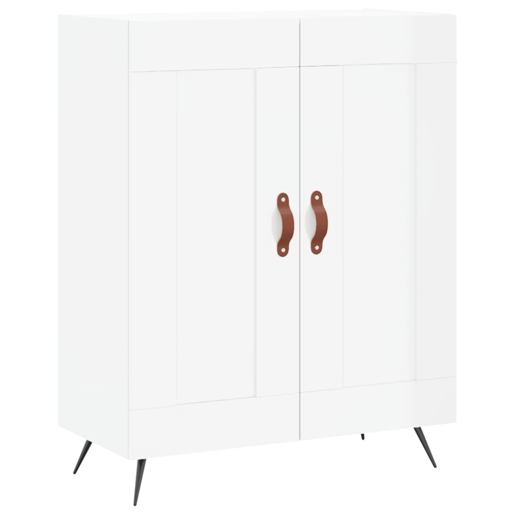 Image Buffet haut Blanc brillant 69,5x34x180 cm Bois d'ingénierie | Xios Store SNC vidaXL Xios Store SNC