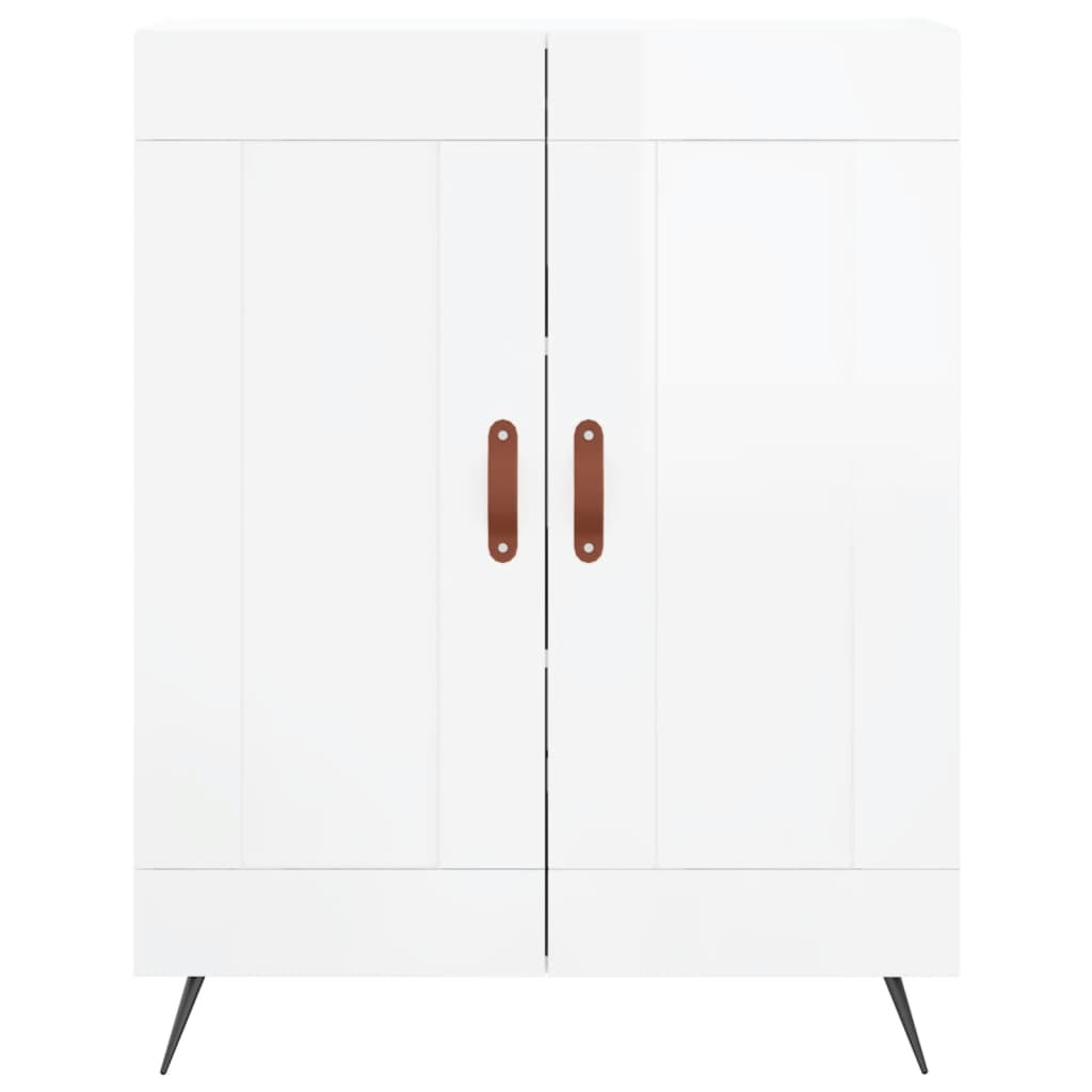 Image Buffet haut Blanc brillant 69,5x34x180 cm Bois d'ingénierie | Xios Store SNC vidaXL Xios Store SNC