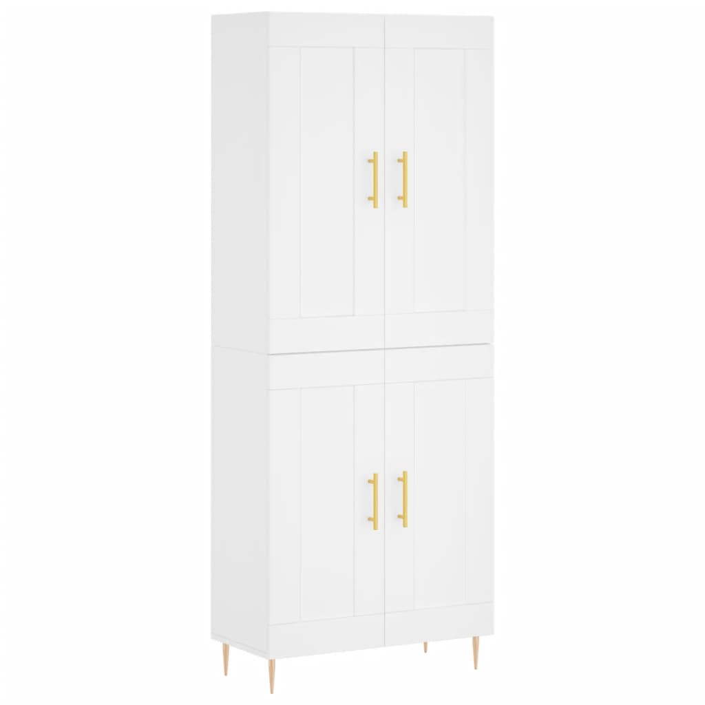 Image Buffet haut Blanc 69,5x34x180 cm Bois d'ingénierie | Xios Store SNC vidaXL Xios Store SNC