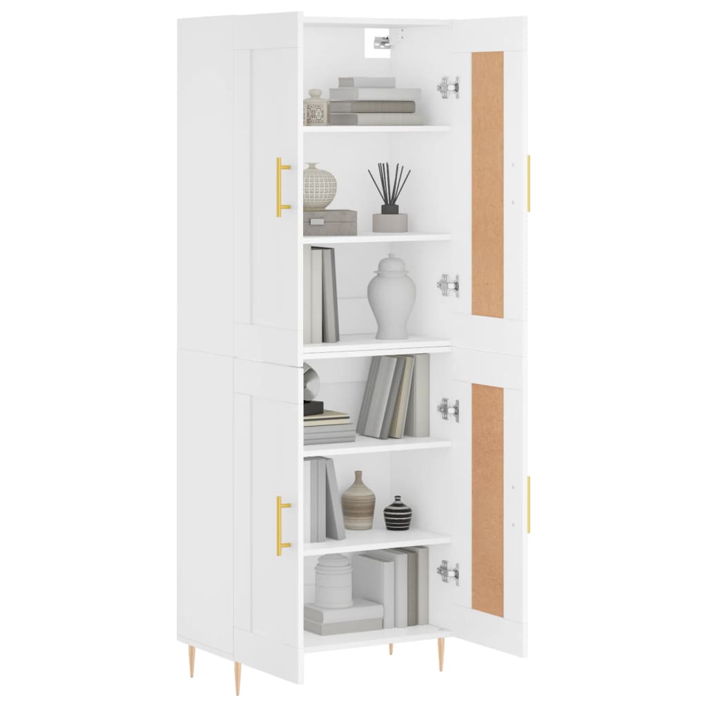 Image Buffet haut Blanc 69,5x34x180 cm Bois d'ingénierie | Xios Store SNC vidaXL Xios Store SNC