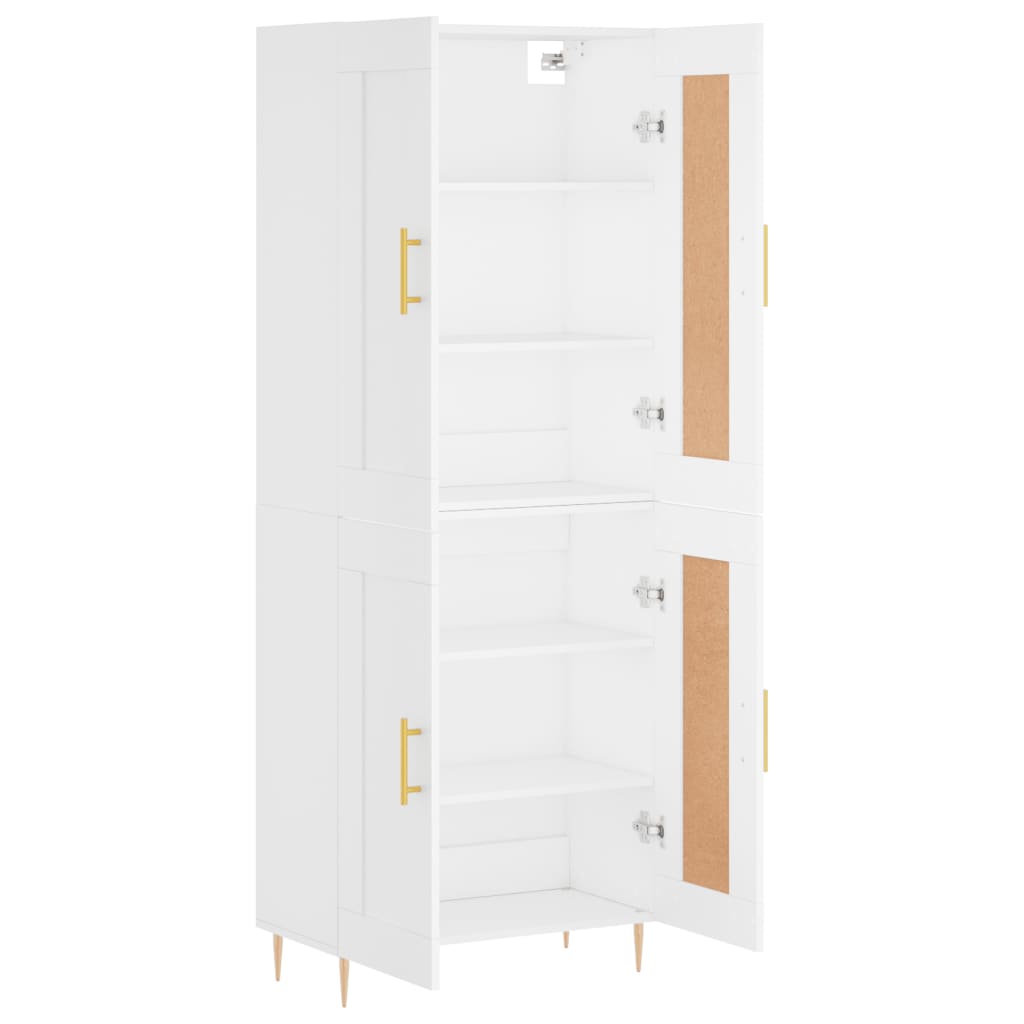 Image Buffet haut Blanc 69,5x34x180 cm Bois d'ingénierie | Xios Store SNC vidaXL Xios Store SNC