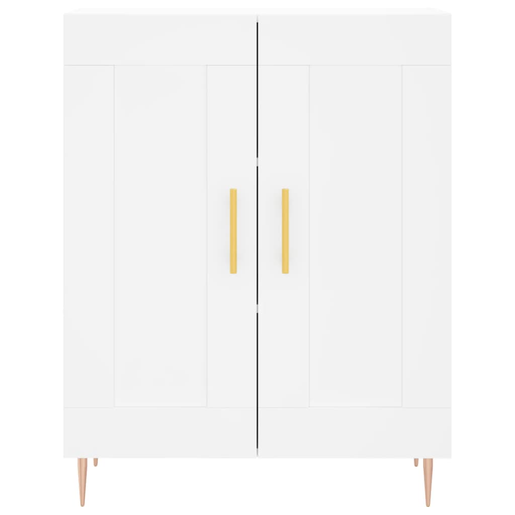 Image Buffet haut Blanc 69,5x34x180 cm Bois d'ingénierie | Xios Store SNC vidaXL Xios Store SNC