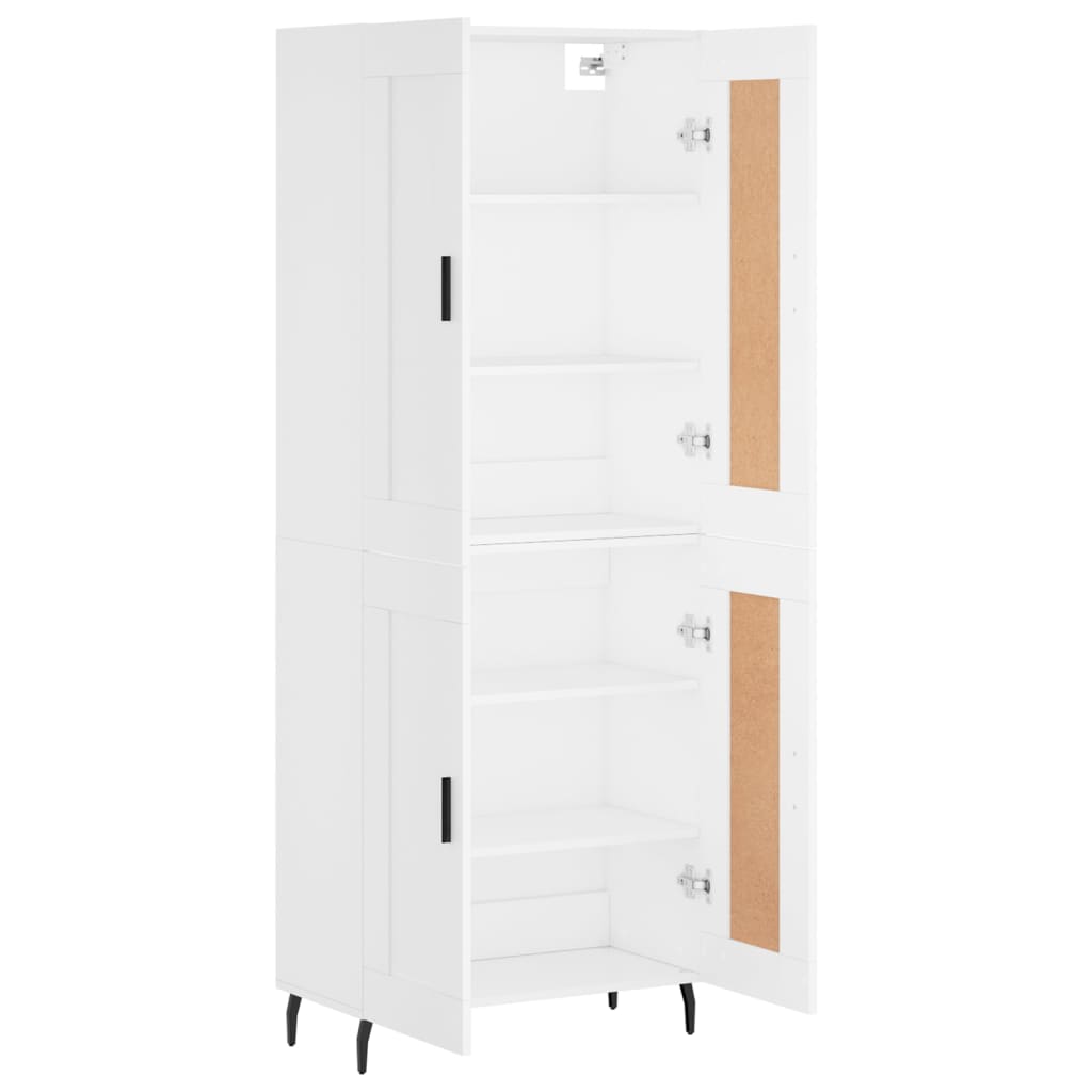 Image Buffet haut Blanc 69,5x34x180 cm Bois d'ingénierie | Xios Store SNC vidaXL Xios Store SNC