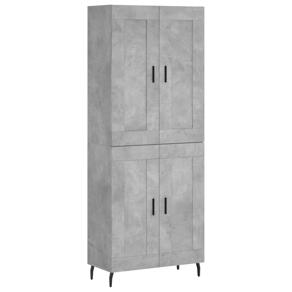 Image Buffet haut Gris béton 69,5x34x180 cm Bois d'ingénierie | Xios Store SNC vidaXL Xios Store SNC