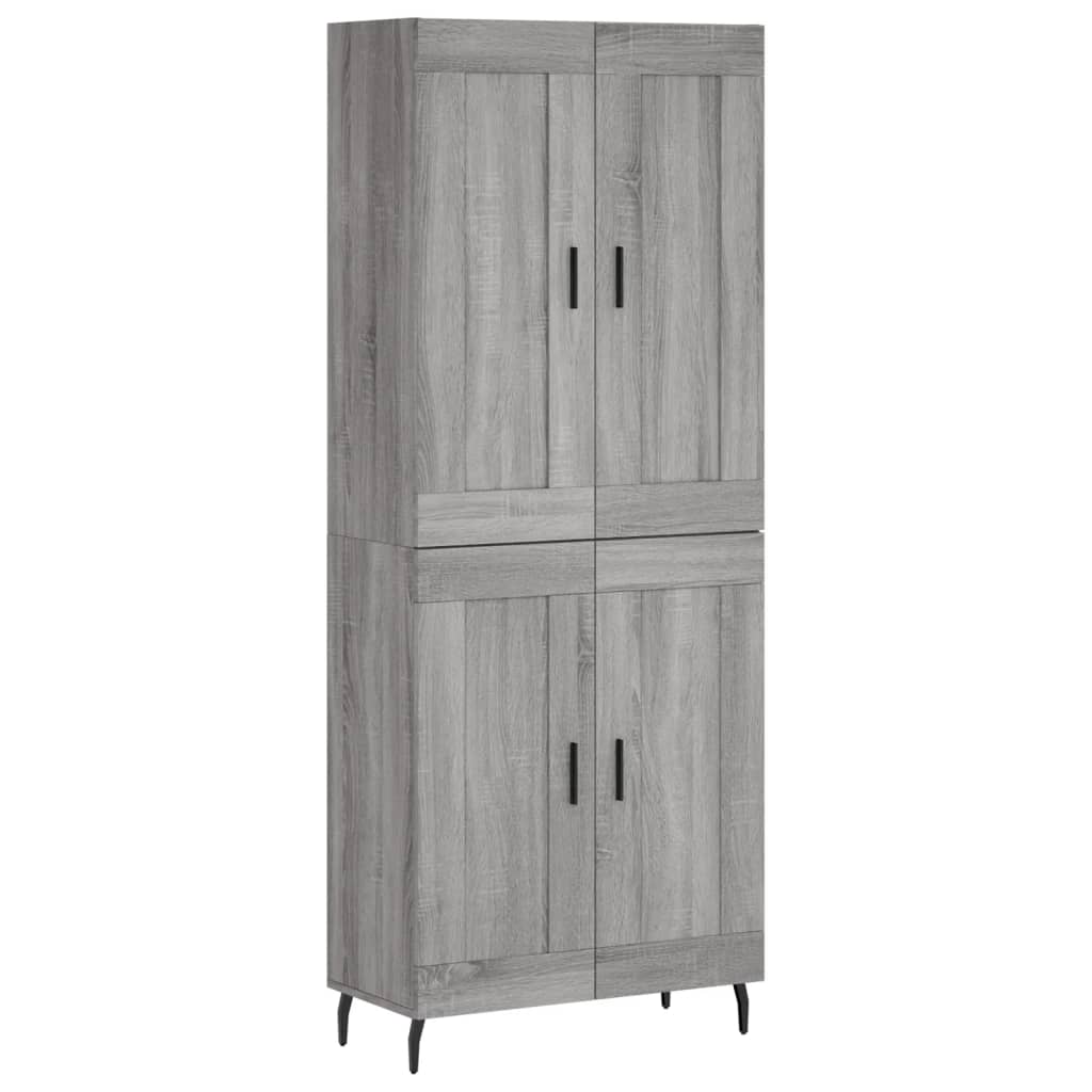 Image Buffet haut Sonoma gris 69,5x34x180 cm Bois d'ingénierie | Xios Store SNC vidaXL Xios Store SNC