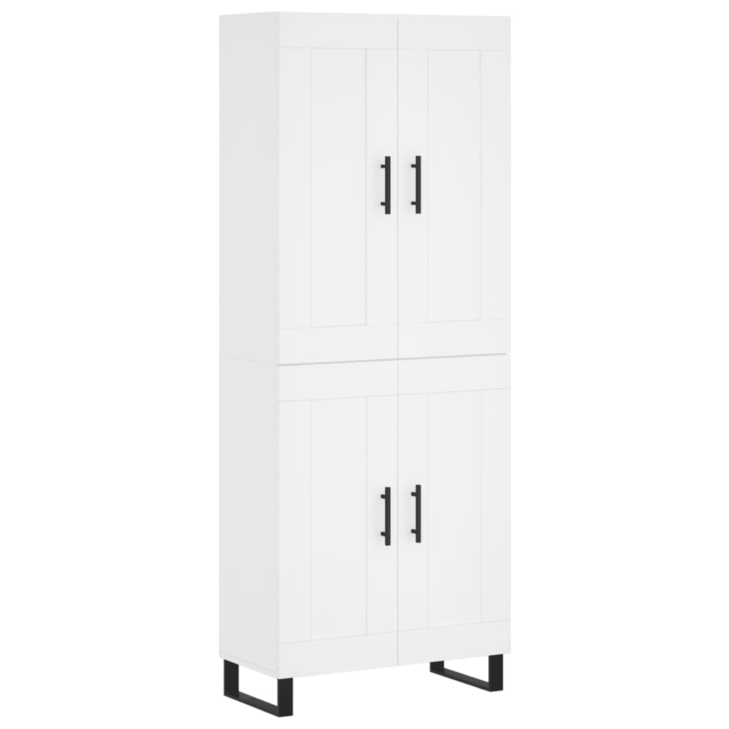 Image Buffet haut Blanc 69,5x34x180 cm Bois d'ingénierie | Xios Store SNC vidaXL Xios Store SNC