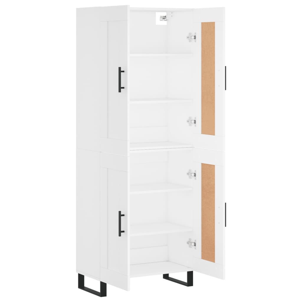 Image Buffet haut Blanc 69,5x34x180 cm Bois d'ingénierie | Xios Store SNC vidaXL Xios Store SNC