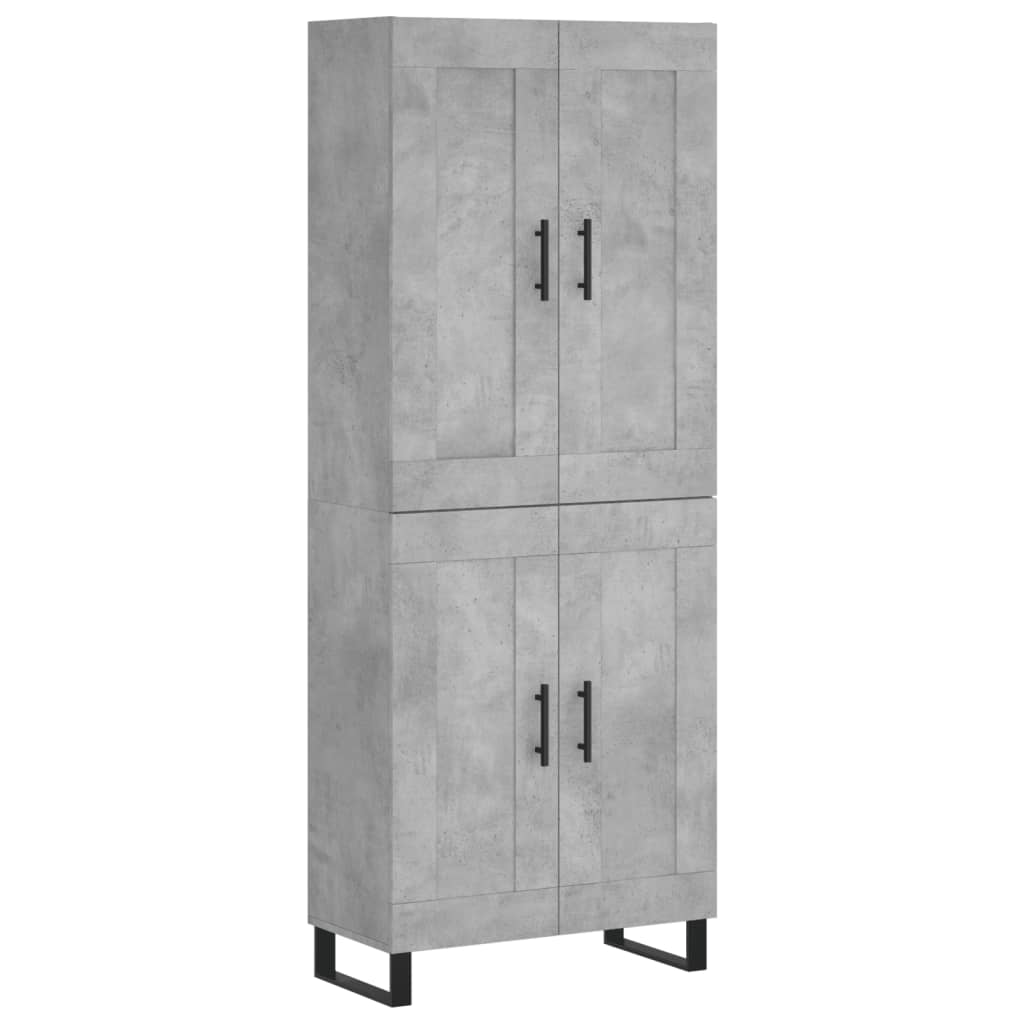 Image Buffet haut Gris béton 69,5x34x180 cm Bois d'ingénierie | Xios Store SNC vidaXL Xios Store SNC