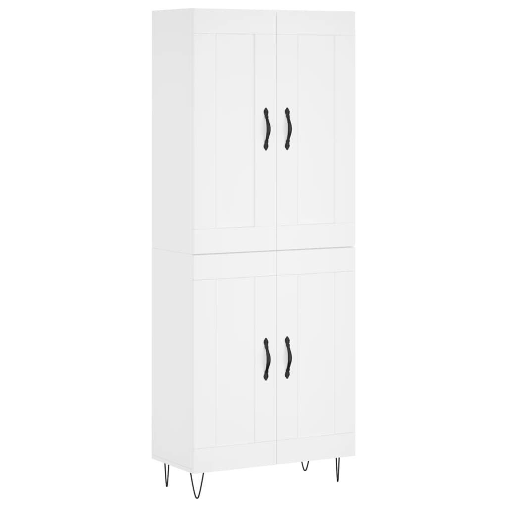 Image Buffet haut Blanc 69,5x34x180 cm Bois d'ingénierie | Xios Store SNC vidaXL Xios Store SNC