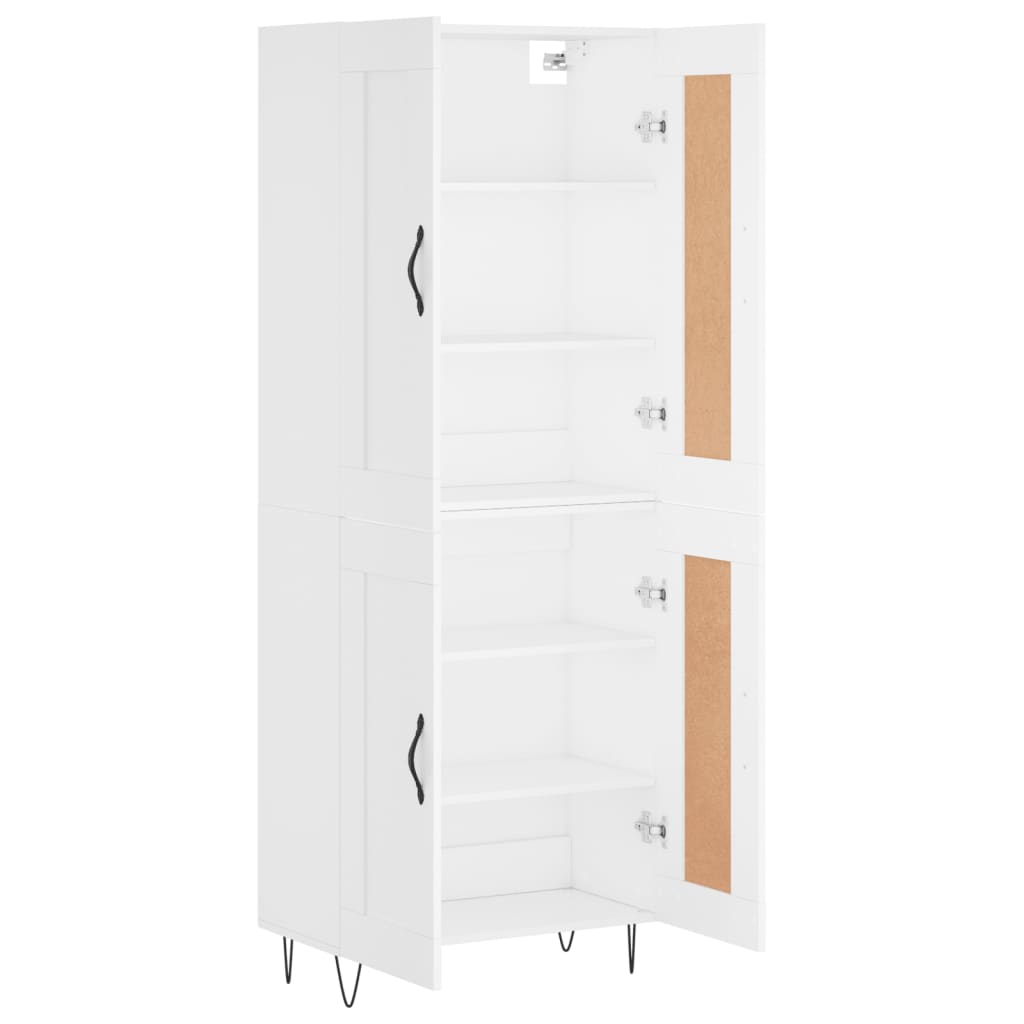 Image Buffet haut Blanc 69,5x34x180 cm Bois d'ingénierie | Xios Store SNC vidaXL Xios Store SNC