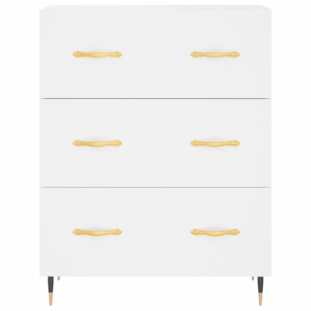 Image Buffet haut Blanc 69,5x34x180 cm Bois d'ingénierie | Xios Store SNC vidaXL Xios Store SNC