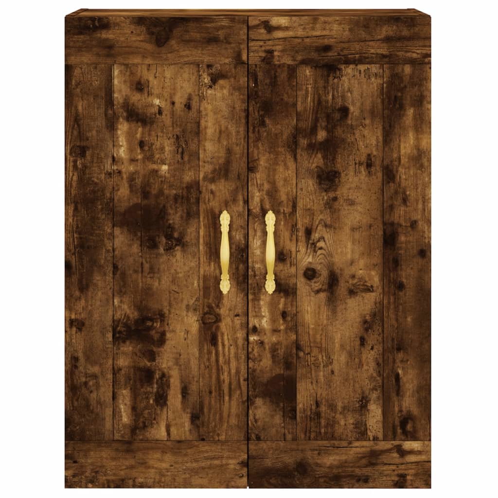 Image Buffet haut Chêne fumé 69,5x34x180 cm Bois d'ingénierie | Xios Store SNC vidaXL Xios Store SNC