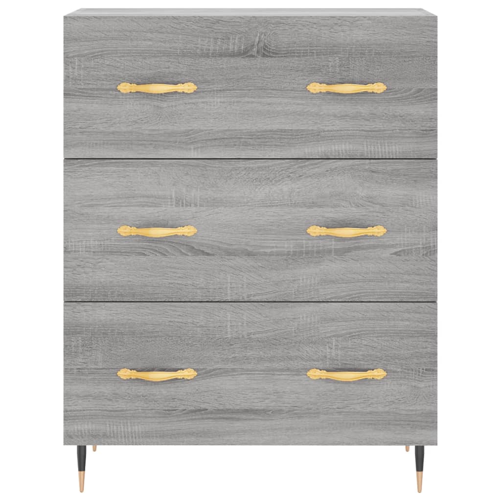 Image Buffet haut Sonoma gris 69,5x34x180 cm Bois d'ingénierie | Xios Store SNC vidaXL Xios Store SNC