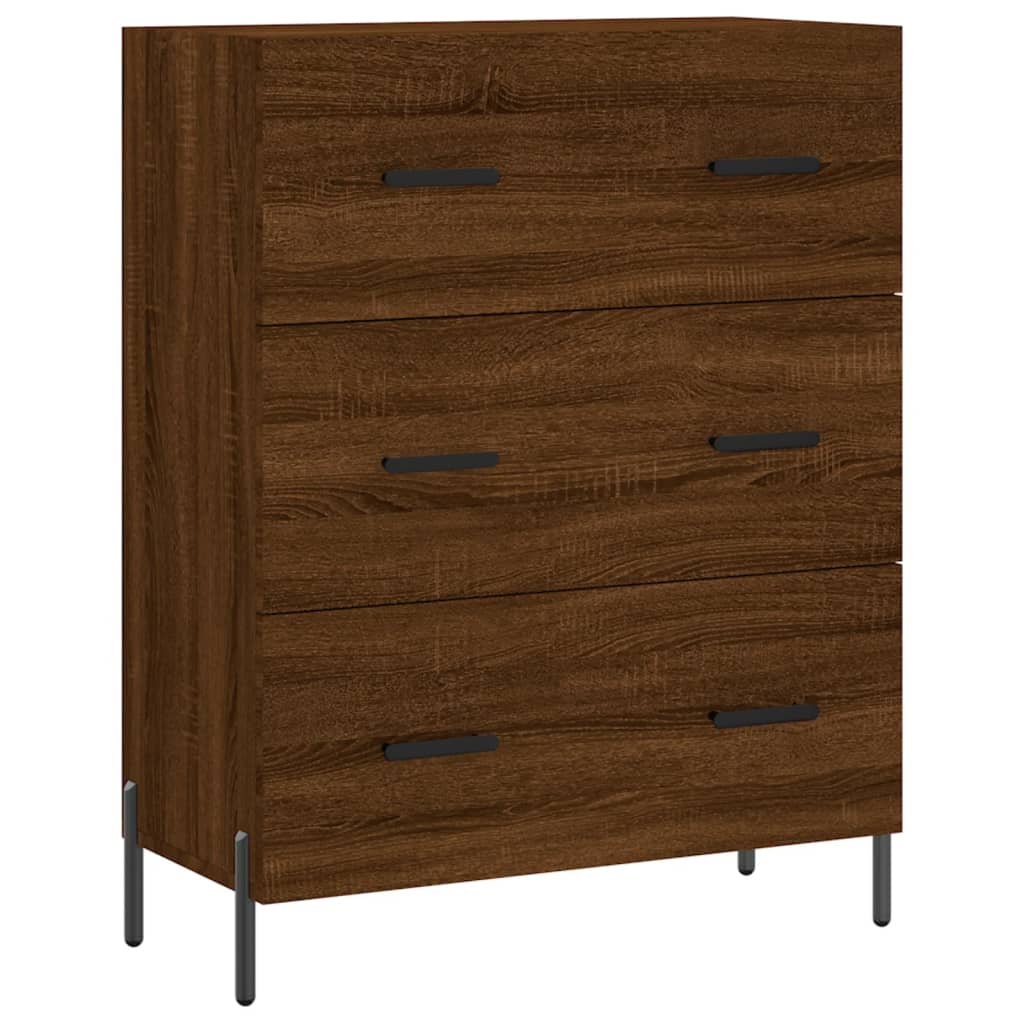 Image Buffet haut Chêne marron 69,5x34x180 cm Bois d'ingénierie | Xios Store SNC vidaXL Xios Store SNC