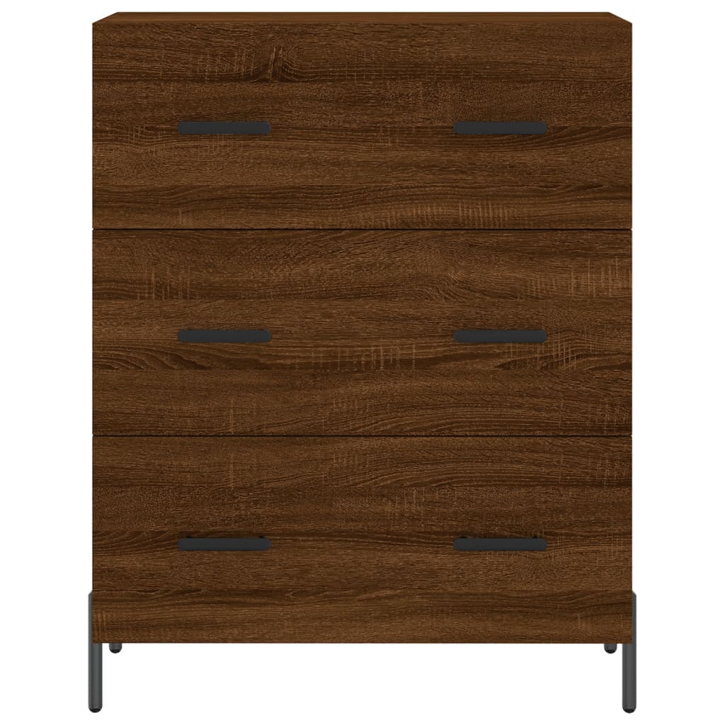 Image Buffet haut Chêne marron 69,5x34x180 cm Bois d'ingénierie | Xios Store SNC vidaXL Xios Store SNC