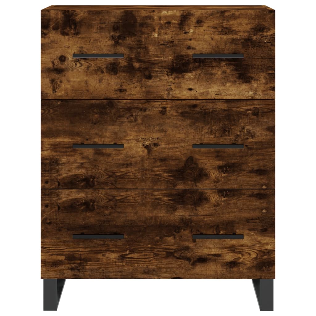 Image Buffet haut Chêne fumé 69,5x34x180 cm Bois d'ingénierie | Xios Store SNC vidaXL Xios Store SNC