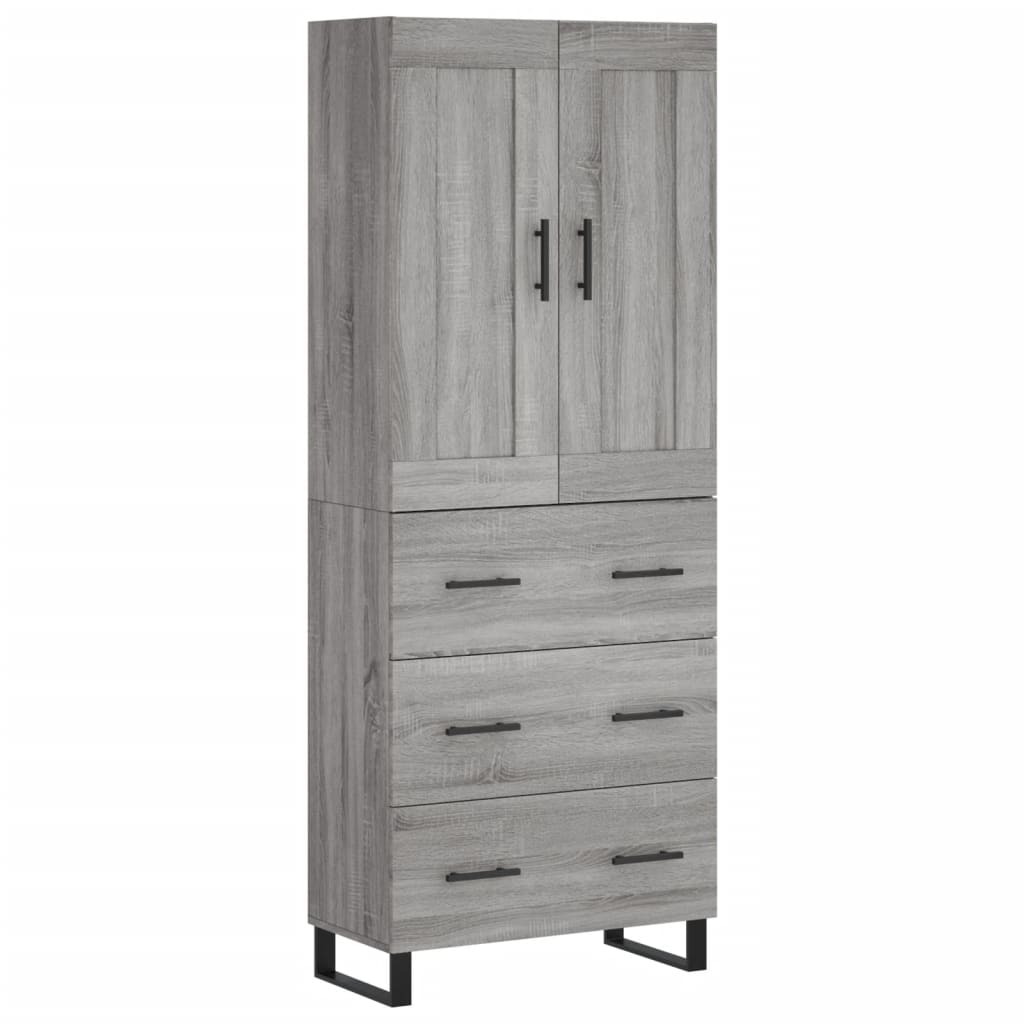 Image Buffet haut Sonoma gris 69,5x34x180 cm Bois d'ingénierie | Xios Store SNC vidaXL Xios Store SNC