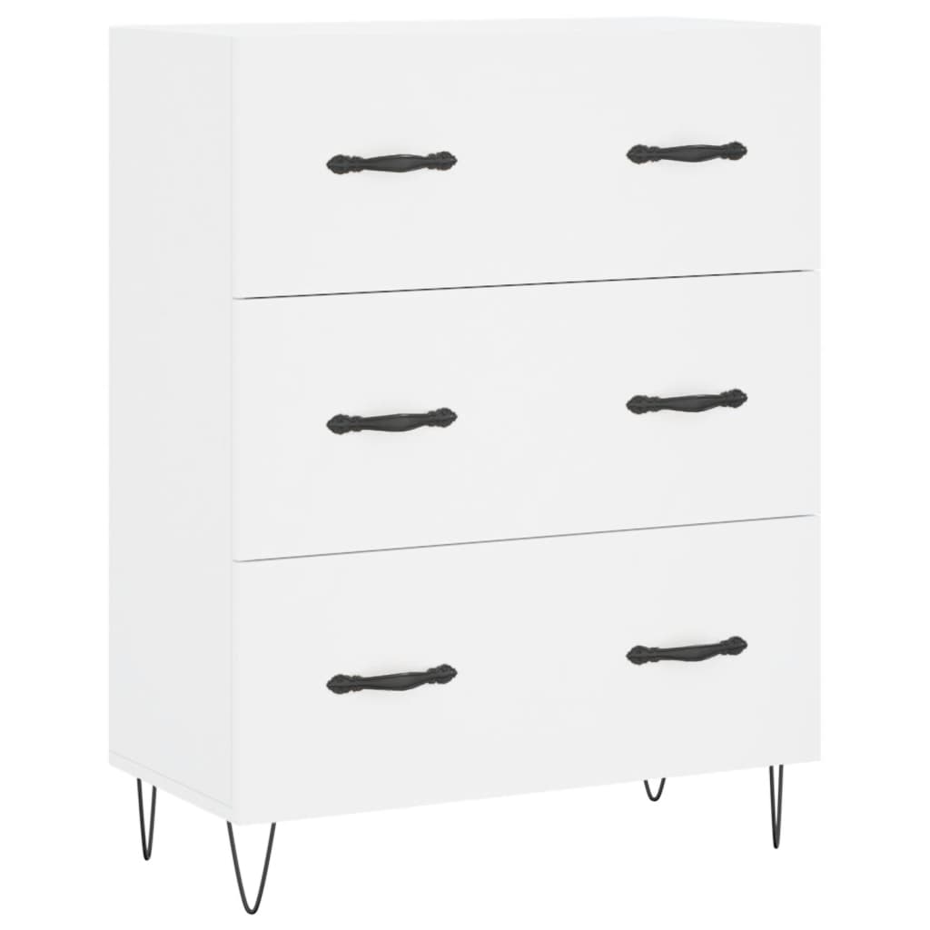 Image Buffet haut Blanc 69,5x34x180 cm Bois d'ingénierie | Xios Store SNC vidaXL Xios Store SNC