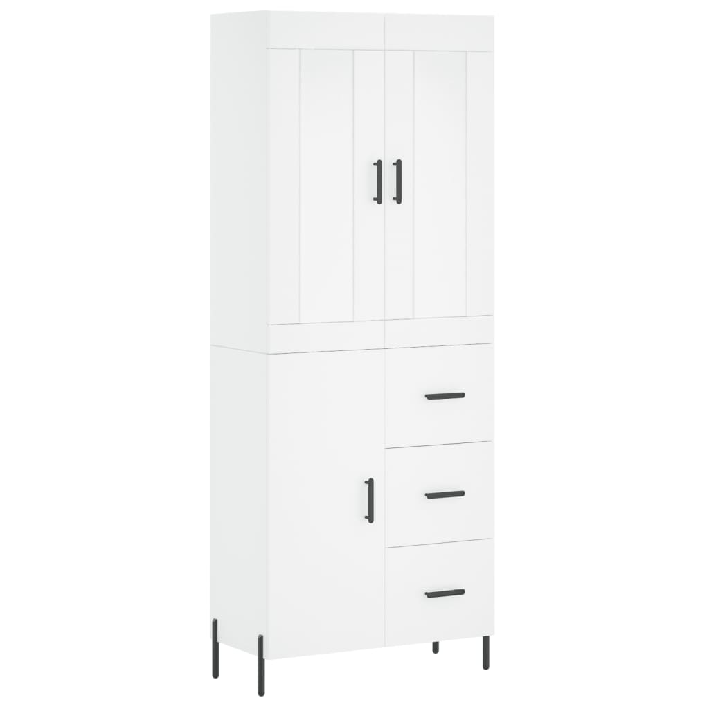 Image Buffet haut Blanc 69,5x34x180 cm Bois d'ingénierie | Xios Store SNC vidaXL Xios Store SNC