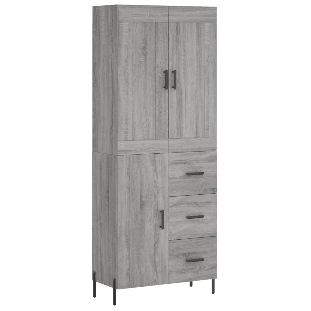 Image Buffet haut Sonoma gris 69,5x34x180 cm Bois d'ingénierie | Xios Store SNC vidaXL Xios Store SNC