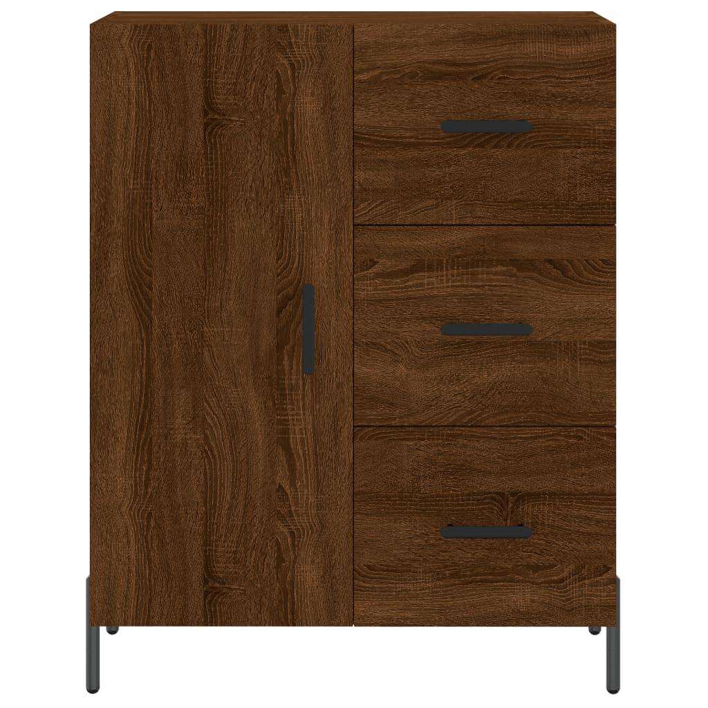 Image Buffet haut Chêne marron 69,5x34x180 cm Bois d'ingénierie | Xios Store SNC vidaXL Xios Store SNC