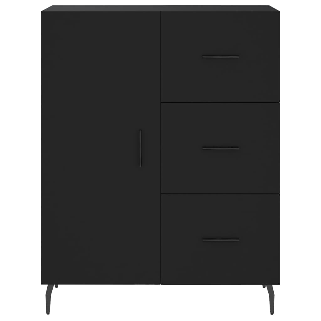 Image Buffet haut Noir 69,5x34x180 cm Bois d'ingénierie | Xios Store SNC vidaXL Xios Store SNC