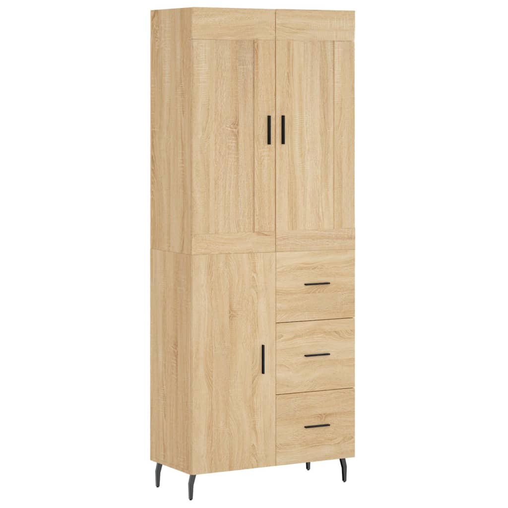 Image Buffet haut Chêne sonoma 69,5x34x180 cm Bois d'ingénierie | Xios Store SNC vidaXL Xios Store SNC