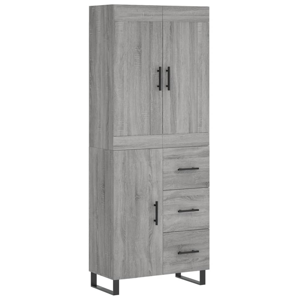 Image Buffet haut Sonoma gris 69,5x34x180 cm Bois d'ingénierie | Xios Store SNC vidaXL Xios Store SNC