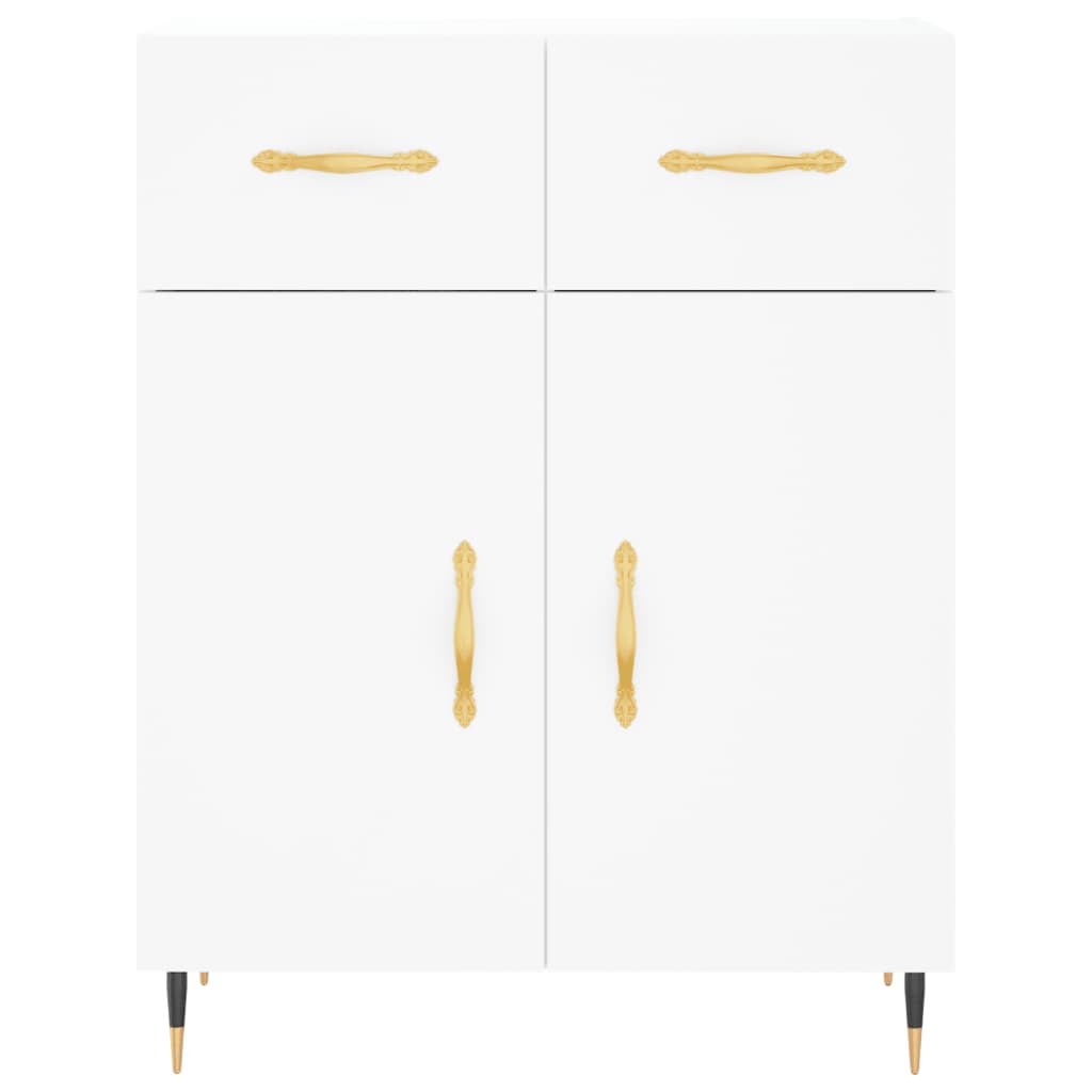 Image Buffet haut Blanc 69,5x34x180 cm Bois d'ingénierie | Xios Store SNC vidaXL Xios Store SNC