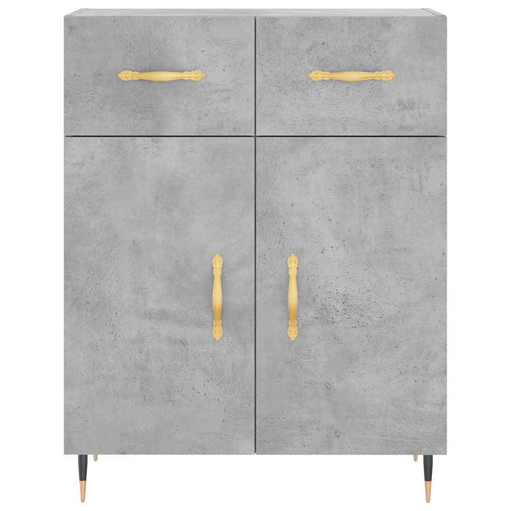 Image Buffet haut Gris béton 69,5x34x180 cm Bois d'ingénierie | Xios Store SNC vidaXL Xios Store SNC