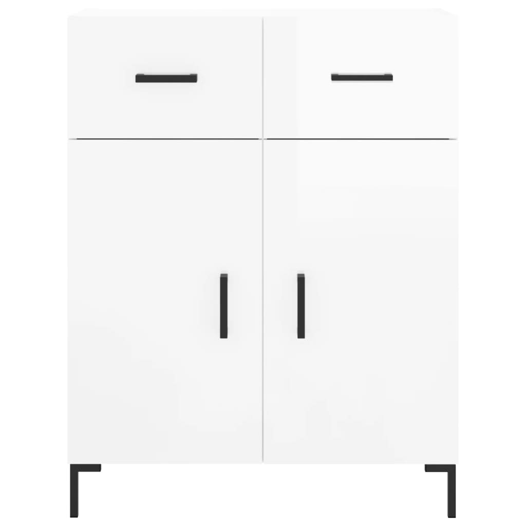 Image Buffet haut Blanc brillant 69,5x34x180 cm Bois d'ingénierie | Xios Store SNC vidaXL Xios Store SNC