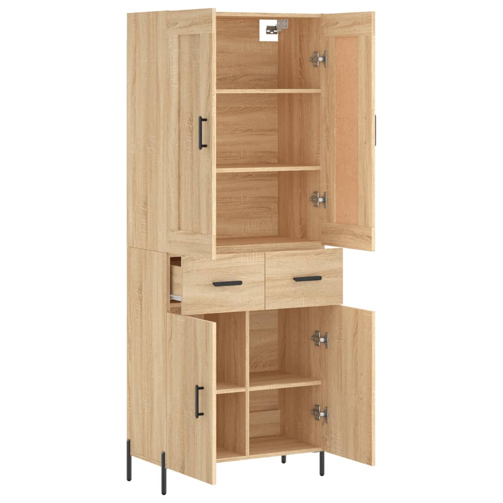 Image Buffet haut Chêne sonoma 69,5x34x180 cm Bois d'ingénierie | Xios Store SNC vidaXL Xios Store SNC