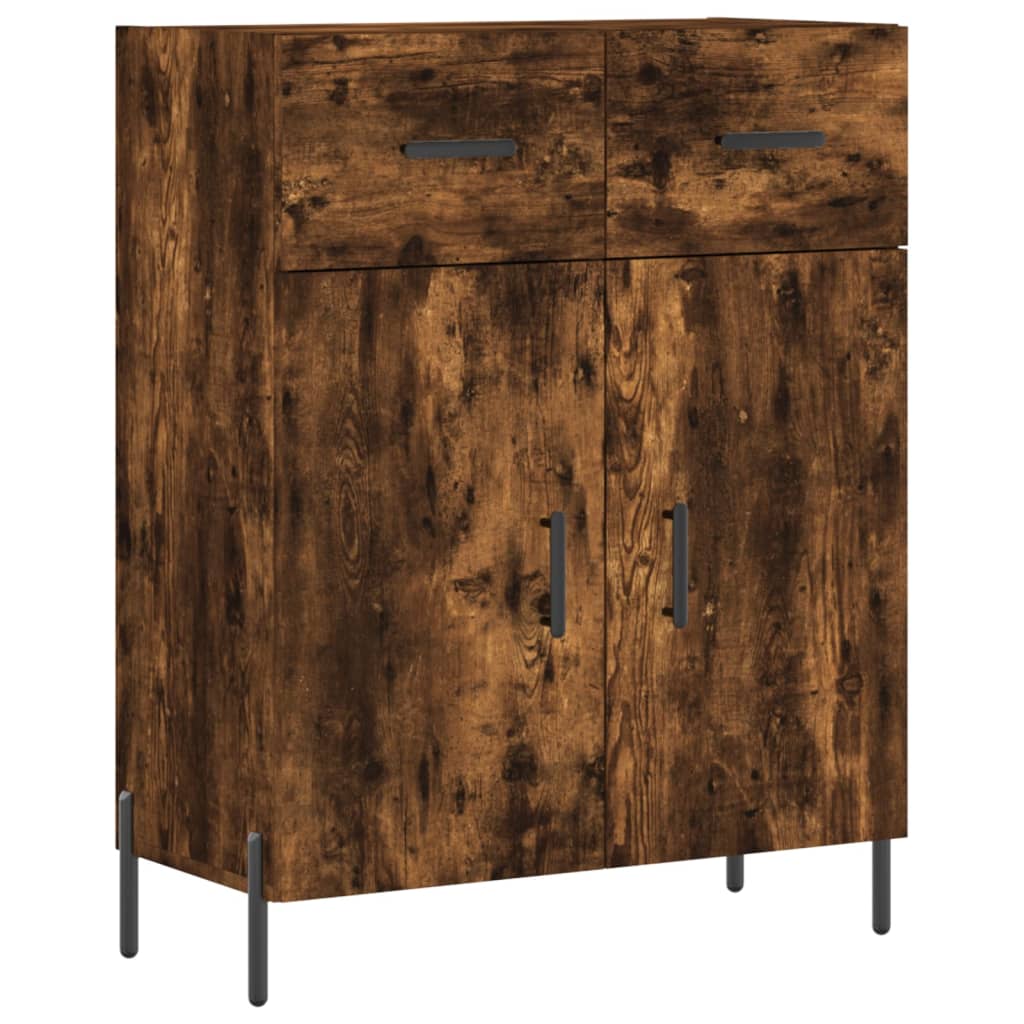 Image Buffet haut Chêne fumé 69,5x34x180 cm Bois d'ingénierie | Xios Store SNC vidaXL Xios Store SNC