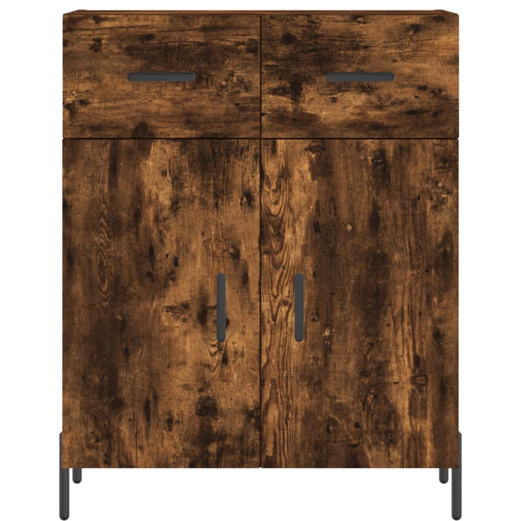 Image Buffet haut Chêne fumé 69,5x34x180 cm Bois d'ingénierie | Xios Store SNC vidaXL Xios Store SNC