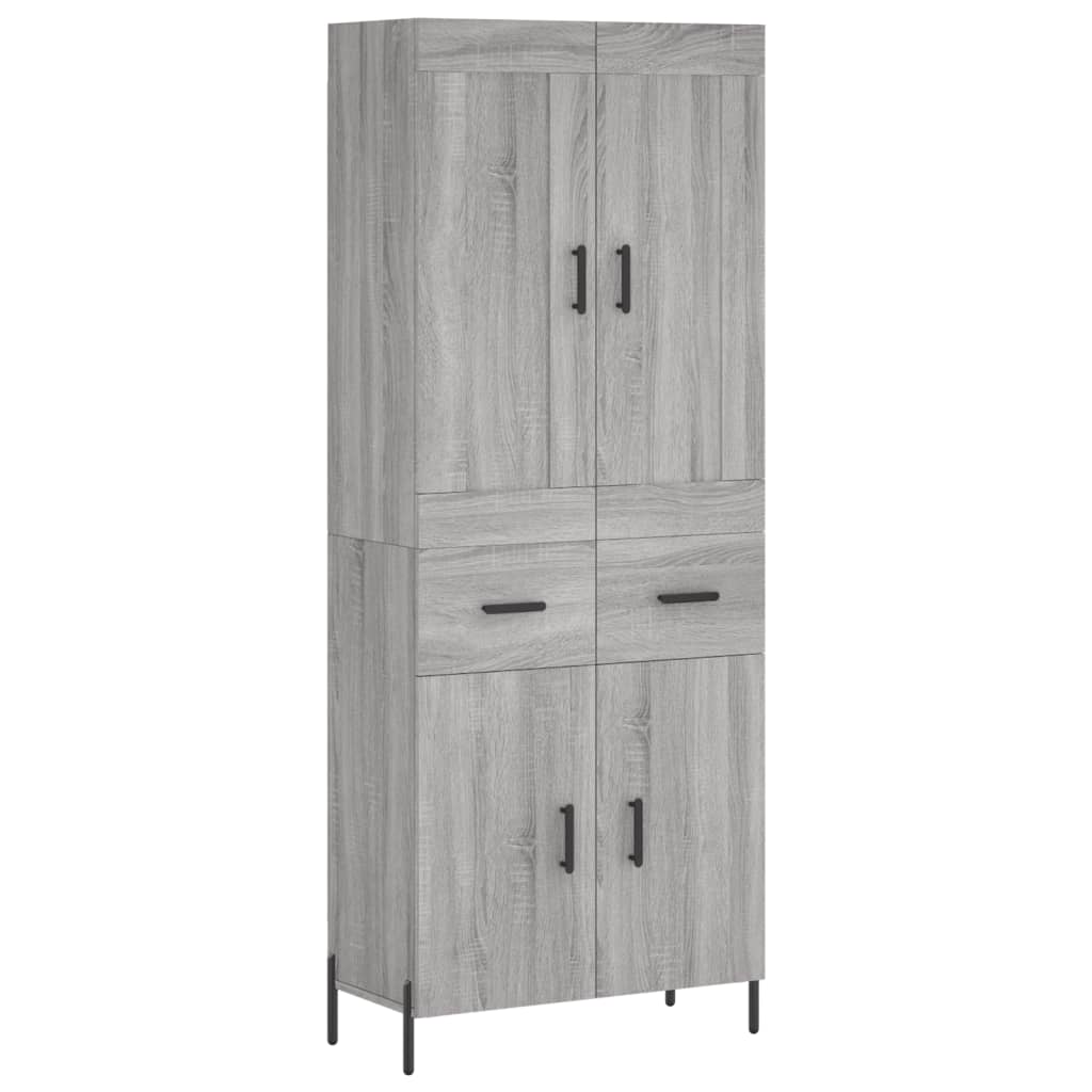 Image Buffet haut Sonoma gris 69,5x34x180 cm Bois d'ingénierie | Xios Store SNC vidaXL Xios Store SNC