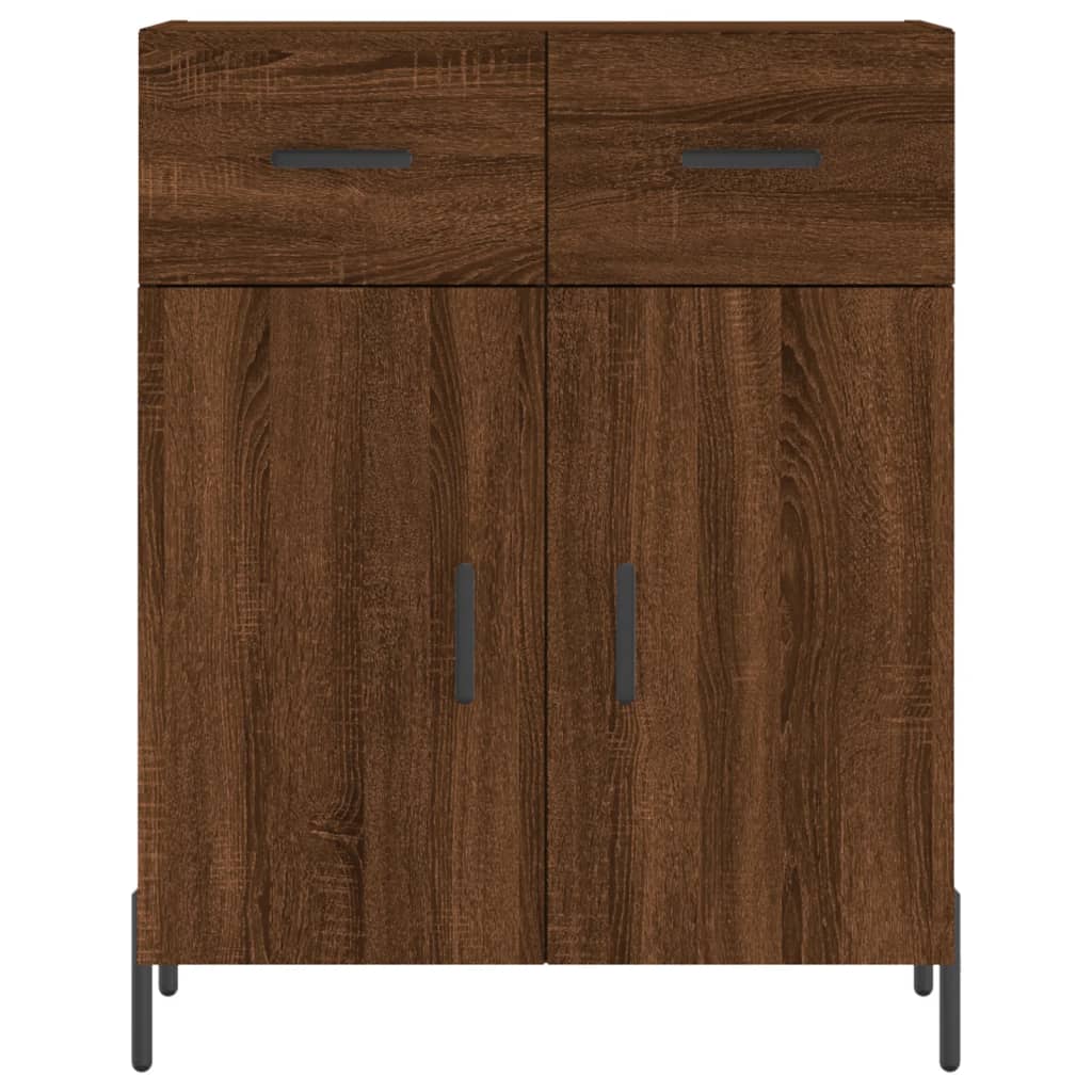 Image Buffet haut Chêne marron 69,5x34x180 cm Bois d'ingénierie | Xios Store SNC vidaXL Xios Store SNC