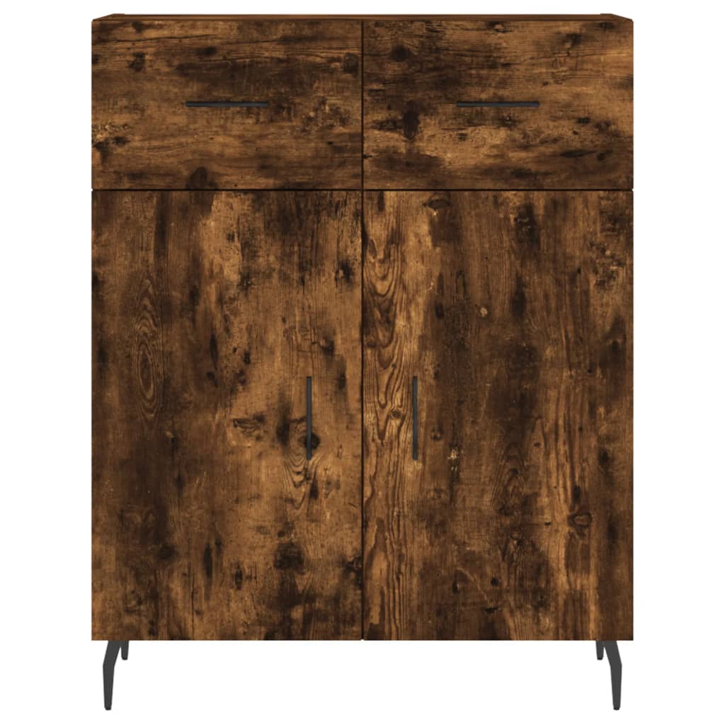 Image Buffet haut Chêne fumé 69,5x34x180 cm Bois d'ingénierie | Xios Store SNC vidaXL Xios Store SNC